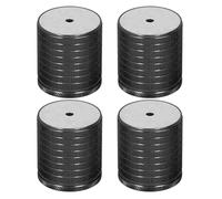 Srliya 4 Pcs Furniture Riser 43-75mm Adjustable Strong Load Bearing Aluminum Alloy Heavy Duty Bed Riser (Glossy Black)