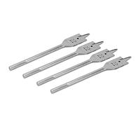 Srliya 4Pcs Flat Wood Drill Bit Set High Carbon Steel Spade Boring Woodworking Tools 22mm