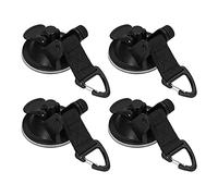 Srliya 4Pcs Heavy Duty Suction Cup Anchor Tie Down, Nanotechnology Adhesion, Holds Up to 20kg, Ideal for Camping Travel Outdoor, ABS Silicone, 180-248g (buckle)
