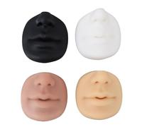 Srliya 4pcs Silicone Piercing Model with Nose Lip Mouth Silicone Practice Lips for Semi Permanent Make Up Jewelry Display