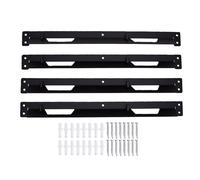 Srliya 4pcs Toolboxes Metal Mounting Brackets Fit for TOUGHBUILT Stacktech Garage Toolbox Support Holder Black (Large)