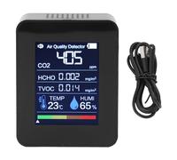 Srliya 5 in 1 Air Quality Detector Portable Indoor Tester for Home Car Office with CO2, HCHO, TVOC, Temperature, Humidity Monitor