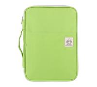Srliya 5Colors A4 Document Bag File Folder Portfolio Organizer Document Case, Zippered Design, Multi Pocket Design, Portable,for Organizing documents; Also Store Other Items Like (Grass Green)