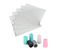 Srliya 5PCS 12x12in Cutting Mat Kit Adhesive Anti Slip Grid Cutting Mat with 6PCS Pen Adapter for Explore One