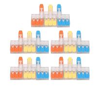 Srliya 5Pcs Lever Wire Connectors Kit 3 to 9 Quick Wiring Cable Connector Push in Conductor Terminal Block 41A 450V