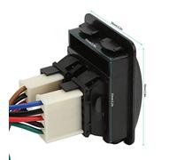 Srliya 5pcs Universal Car Power Electric Window Switch Regulator Kits with Wiring Harness for 2 Doors