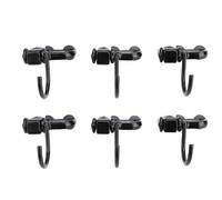 Srliya 6PCS Heavy Duty L Track Hook Double Stud Tie Down Fitting for Truck Bed Trailer Cargo Control Pickup RV ATV