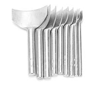 Srliya 9Pcs Half Round Punch Steel Handheld Leather Strap End Wallet Semicircle Punching Cutter