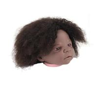 Srliya African Mannequin Head with Trendy Afro Hair Style for Braiding and Cutting Practice for Beauty Schools
