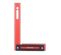 Srliya Aluminum L Shape Square Precise L Ruler, Clear Scale, 300x200mm Woodworking Square, Light Weight with Stop Fence, Suitable for Various tasks