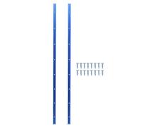 Srliya Aluminum T Track 800mm 2Pcs, Double Cut Section Universal for Router Woodworking Tool Blue, Predrilled Mounting Hole with Screws