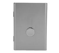 Srliya Anodized Aluminum Business Card Case Slide Out Name Card Holder Thin Lightweight with Frosted Finish Anti Fingerprint for Business Meetings Exhibition Exchanges (Gray)
