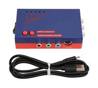 Srliya AV to HDMI Adapter for RetroScaler2x Converter, 480P Retro Gaming to TV Adapter for Vic20, Msx, N64, SFC, SuperFamicom, PIAYSATION2, MD1, MD2, Dreamcast, C64 (Blue)