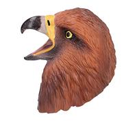 Srliya Bald Eagle Hand Puppet Realistic Movable Mouth Interactive Bird Head Puppet, Good Boys and Girls, Develops Imagination, 5.1x5.7x5.5in