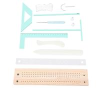 Srliya Bookbinding Supplies Kit, Portable Scrapbook Tool Set, Paper Crafts Punch Guide, Album Decor, for Journaling, Handcraft Enthusiasts, Beech Wood, Plastic