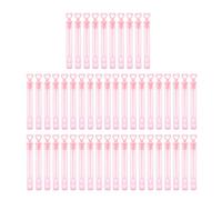 Srliya Bubble Wands for Kids, Heart Shaped Pink Transparent Bubble Sticks, 50pcs Mini Party Favors for Game Rewards, with Weddings