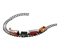 Srliya Christmas Electric Train Set, 4 Cars, Lights and Sounds | Abs Plastic, Railway Toy, Christmas Tree Display, 295 Cm Track, Flat-floor and Tabletop Use, 2 AA Batteries