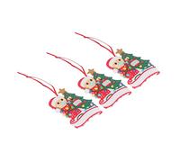 Srliya Christmas Tree Snowman Pendant Cute Exquisite PVC DIY Decorations for Home 3.5 X 2.4in Set of 3 Applicable Scene Quarantine Stay-at-Home Gift (X2094)