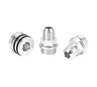 Srliya CNC Machined Aluminum Rear Block Breather Fittings Plug M28 to 10AN Adapter Accessory, B16 B18C with OEM Hose Couplings, 2pcs O Rings Included, Easy Install (Silver)
