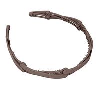 Srliya Compact Foldable Hair Hoops for Girls, Durable Folding Headband for Gym or School, Plastic Resin Material (Brown)