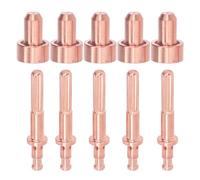 Srliya Cutter Torch Electrode, 10Pcs Brass 64006510 Electrode 64006514 Nozzle Kit for MC60 MC100, Small, Light, High Temperature Resistant, Resistant, Perfect Match