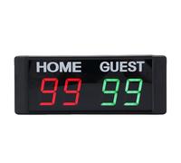 Srliya Electronic Score Keeper 1.5 Inch 4 Digit Red and Green Portable Tabletop Scoreboard for Volleyball Basketball Soccer (GB Plug)