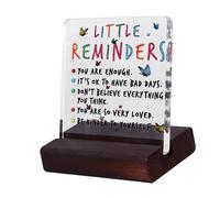 Srliya Encouraging Desk Sign, Transparent Acrylic Stand Decorative Sign for Home or Office, Ideal for Motivating Yourself, Friends, and Children