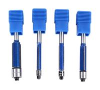 Srliya Flush Trim Bit Set Flush 4Pcs Flush Trim Bit Set 6mm Shank Top Double Bearings Straight Router Professional Woodworking Tool