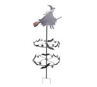 Srliya Flying Witch Wind Spinner, Gothic Garden Decoration