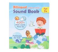 Srliya French English Sound Book Interactive Sound Book Audio Talking Learning Talking Educational Voice Guidance for Children Ages 3-8