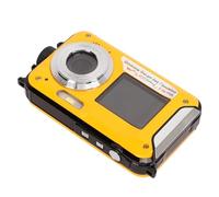 Srliya Full HD 2.7K 48MP 10ft Water Resistant Underwater Digital Camera 16X Digital Zoom Front Rear Double Screens Water Resistant Camera (Yellow)