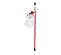 Srliya Funny Cat Stick Interactive Plastic Santa Claus Wand Toy, High Aerobic Exercise for Active Cats, Hours of Fun Play with Santa Design Plush Ball, 12in Long for Cat Lovers