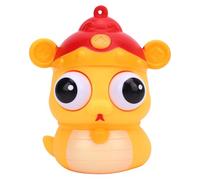Srliya Funny Pop Out Eyes Toy Silicone Squeezy Doll for Office and Party, Washable Lightweight Eyeball Burst Toy for Easter Xmas New Year (Yellow)