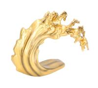 Srliya Galloping Horse Figurine, Gold Finish Resin Horse Statue for Home Office Decor, Ideal Holiday, Art Horse Sculpture for Display, Not Easy to Fade, 17.1 X 10.4 X 3.9in