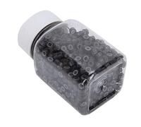 Srliya Hair Braid Beads Silicone Lined Loops Aluminum Links for Concealed Hair Extension 1000 Pieces (Dark Brown)