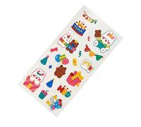 Srliya Handbook Stickers Cute Party Bear Patterns Mug Decals with Unique Design for DIY Scrapbook, Suitable for Kids PVC Material 8x16cm