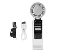 Srliya Handheld Fan Ice Cooling Handheld Fan Rechargeable LED Digital Display 100 Speed Foldable Hand Fan with LED Light for Travel Outdoor (White)