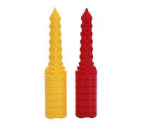 Srliya Hot Dog Bun Drill, ABS Hot Dog Bun Hole Puncher 2pcs Pink Yellow, Even Filling Holes, Reduction, Easy Grip for Home Kitchens Picnics Camping Meal Prep