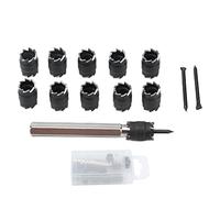 Srliya HSS Spot Weld Cutter Spot Weld Drill Bit Welding Cutter Double Sided 3/8in Hole Remover with Spring Loaded Center Pin Hex Shank for Thin Metal Plates