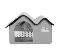 Srliya Insulated Warm Cat House for All Seasons with Dual Mat, Enclosed Safe Cats Shelter for Privacy, Ideal Cat Hideaway (Large Size)