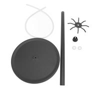 Srliya Kitchen Utensil Holder Rack with 8 Hooks, Space Aluminum and Carbon Steel Rotating Utensil Storage Hanger Organizer for Countertop Spoon Spatula, Tidy Kitchen