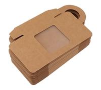 Srliya Kraft Paper Wine Bottle Box Sturdy & Reusable Foldable Gift Boxes for Wedding Party 25 Count