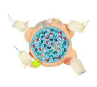 Srliya Large Electric Rotating Magnetic Fishing Toys, Early Education Parent Child Interaction Light Music Fishing Game Board, with Large Fish Board, for Kids Playing Together