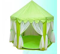 Srliya Large Space Children's Play Tent Toy, Durable PVC Frame, Soft Fabric, Foldable, Portable, Good Kids to Create a Kingdom At Home, for Indoor Use (Green)