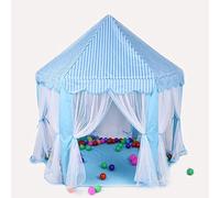 Srliya Large Space Children's Play Tent Toy, Durable PVC Frame, Soft Fabric, Foldable, Portable, Good Kids to Create a Kingdom At Home, for Indoor Use (Blue)