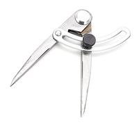 Srliya Leather Compass Wing Spacing Stainless Steel Woodworking Taper Measuring Tool 100mm