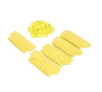 Srliya Livestock Yellow Ear Tags for Cattle Cow Self-Numbered Identification Equipment for Breeding Control, 100 PCS, Animal Management