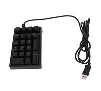Srliya Mechanical Numeric Keypad Wired 21 Keys Blue Switch Color LED USB Portable K21 Numpad for Laptop PC Computer