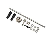 Srliya Metal Rear Axle Upgrade Accessories, Anodized Surface Aluminum Alloy for WPL D12 RC Car, With Mounting Screws, Two Axles and More, Support Car, Lightweight Design, Great for (Silver)