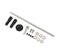 Srliya Metal Rear Axle Upgrade Accessories, Anodized Surface Aluminum Alloy for WPL D12 RC Car, With Mounting Screws, Two Axles and More, Support Car, Lightweight Design, Great for (Black)